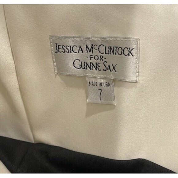 VTG Y2K Gunne Sax Jessica McClintock Satin Party Prom Bubble Dress Polka Dot 7‎ - Picture 6 of 10